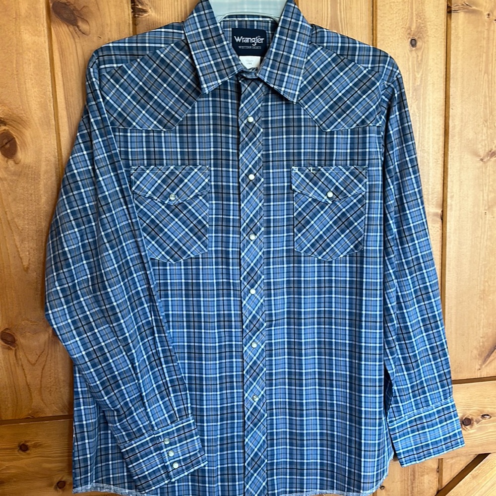 Wrangler Western men’s Long sleeve shirt Button down sz Large